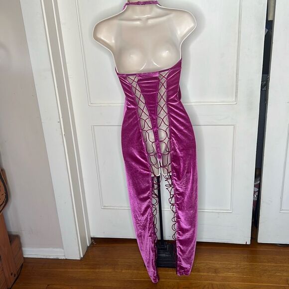 Savage x Fenty Velvet Vixen Catsuit Pink Size Small - Picture 7 of 8
